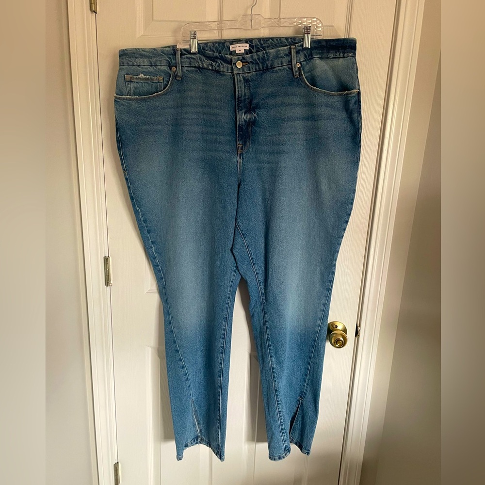 Good American High-Rise Blue Stretch Jeans